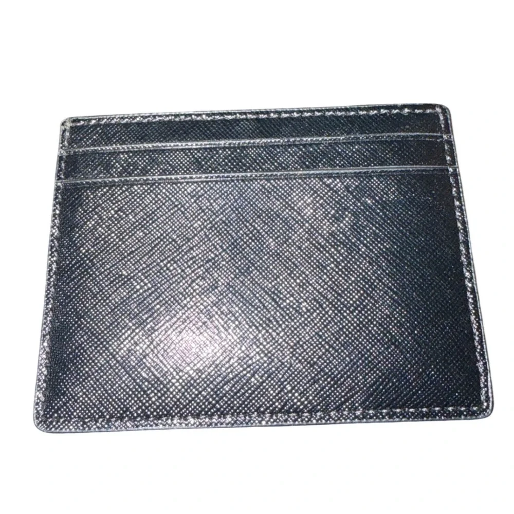 Kate Spade Card Holder‎ Women OS Black Kenzie Saffiano Leather Slim Wallet